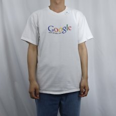 画像2: Google "I'm Feeling Lucky !" コンピューター企業 ロゴプリントTシャツ M (2)