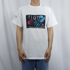 画像3: 90's SOLIDARITY CENTER USA製 "You have Rights" 人権民主主義団体 プリントTシャツ L (3)