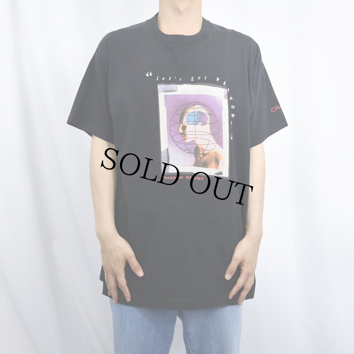 画像3: 90's Oracle Corporation USA製 "Personal Oracle7" コンピューター企業プリントTシャツ BLACK XL (3)