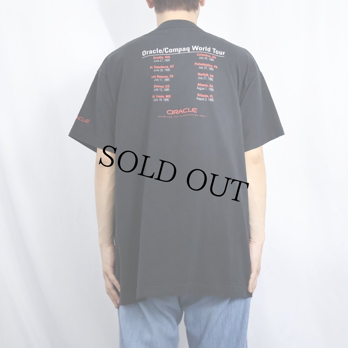 画像4: 90's Oracle Corporation USA製 "Personal Oracle7" コンピューター企業プリントTシャツ BLACK XL (4)