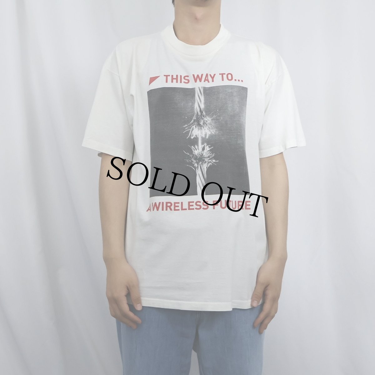 画像3: Xircom "THIS WAY TO A WIRELESS FUTURE" コンピューター企業プリントTシャツ L (3)