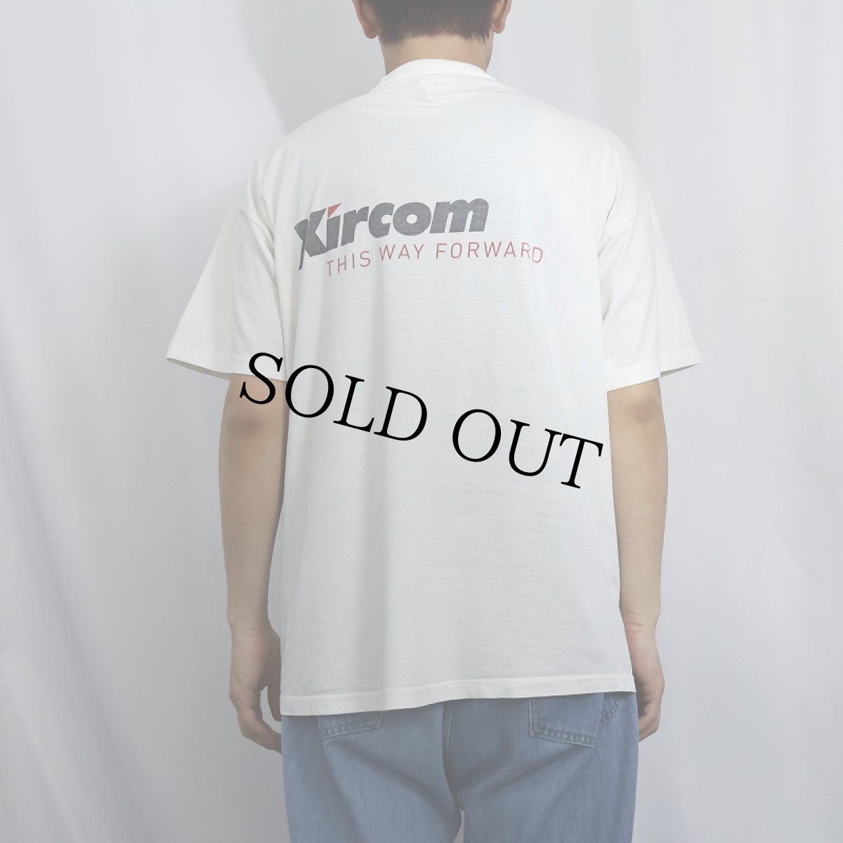 画像4: Xircom "THIS WAY TO A WIRELESS FUTURE" コンピューター企業プリントTシャツ L (4)