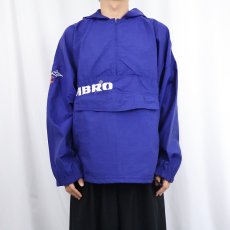 画像2: 90's UMBRO USA製 ロゴ刺繍 ナイロンアノラックパーカー M (2)