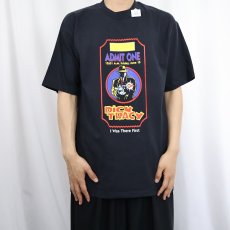 画像2: 90's Disney DICK TRACY USA製 キャラクタプリントTシャツ BLACK L (2)