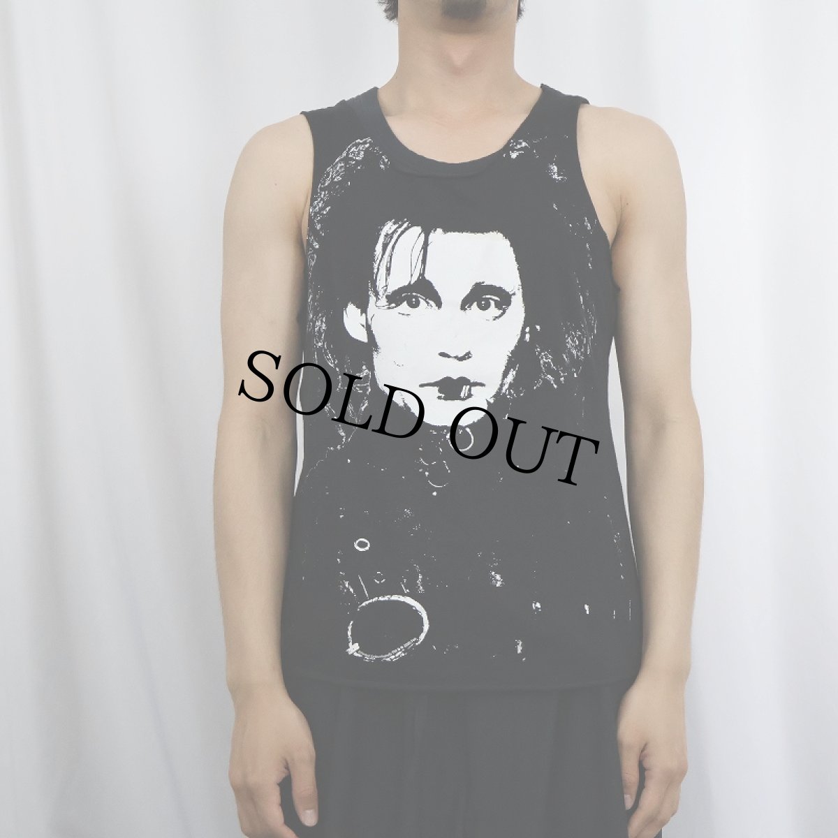 画像2: 2000's Edward Scissorhands USA製 映画プリント カットオフTシャツ BLACK XL (2)