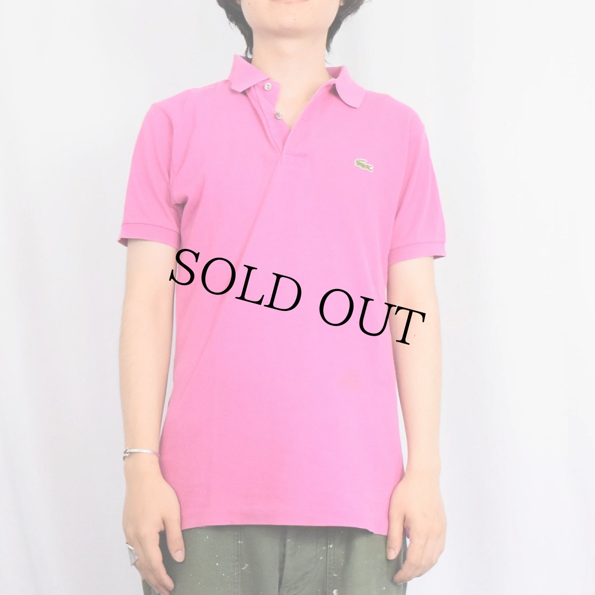 画像2: 80's CHEMISE LACOSTE FRANCE製 鹿の子ポロシャツ SIZE3 (2)