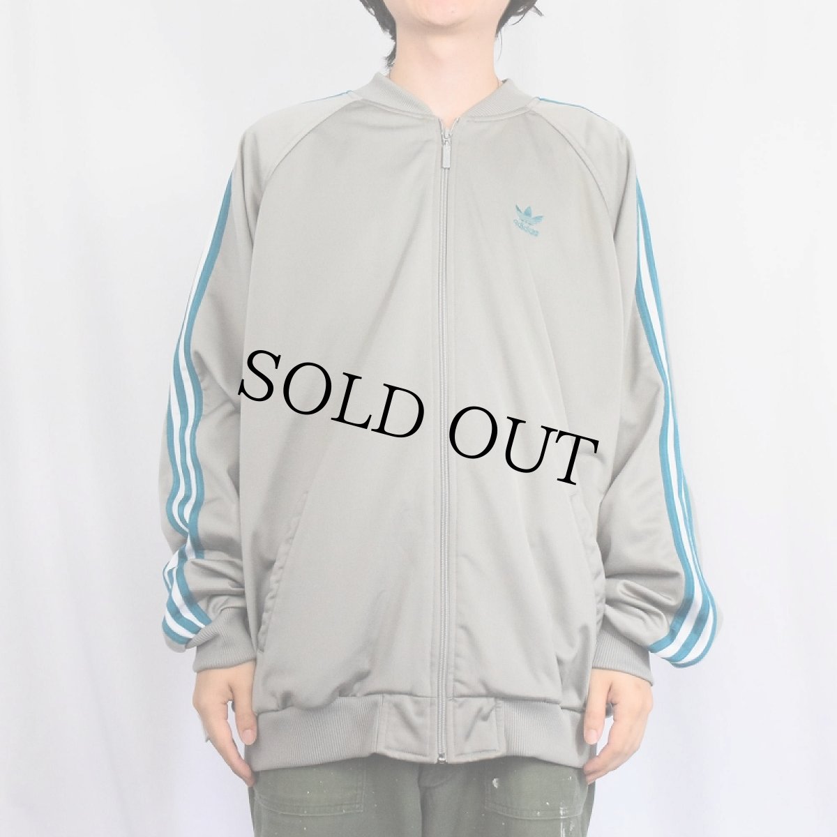 画像2: 90's adidas ロゴ刺繍 サイドライントラックジャケット XL (2)