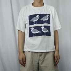 画像2: 90's MICHIGAN RAG CO. USA製 カモメプリントTシャツ  (2)