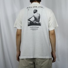 画像3: 80's Whippes Peter USA製 "JULY 4TH,1776... Lest we forget" フォトプリントメッセージTシャツ XL (3)