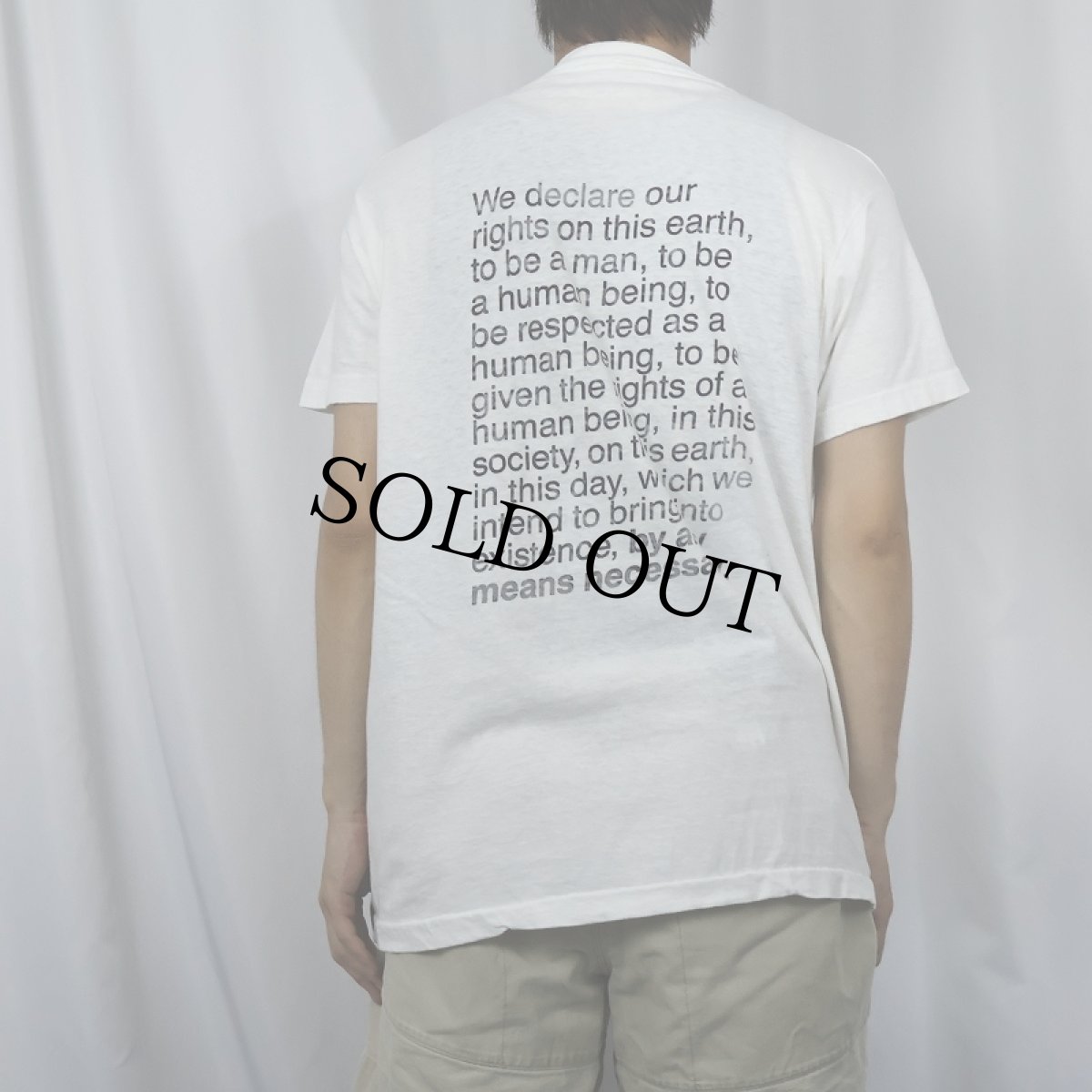 画像4: 80's MALCOM X. USA製 偉人名言プリントTシャツ XL (4)