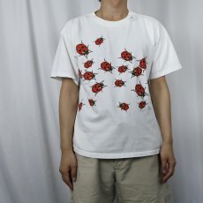 画像2: 90's〜 Wild Cotton てんとう虫柄 プリントTシャツ M (2)