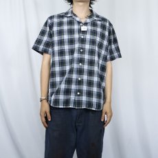 画像2: POLO Ralph Lauren チェック柄 コットンオープンカラーシャツ M (2)