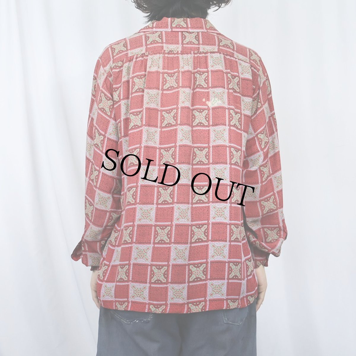 画像3: 50's Del Monte 総柄 レーヨンオープンカラーシャツ M (3)