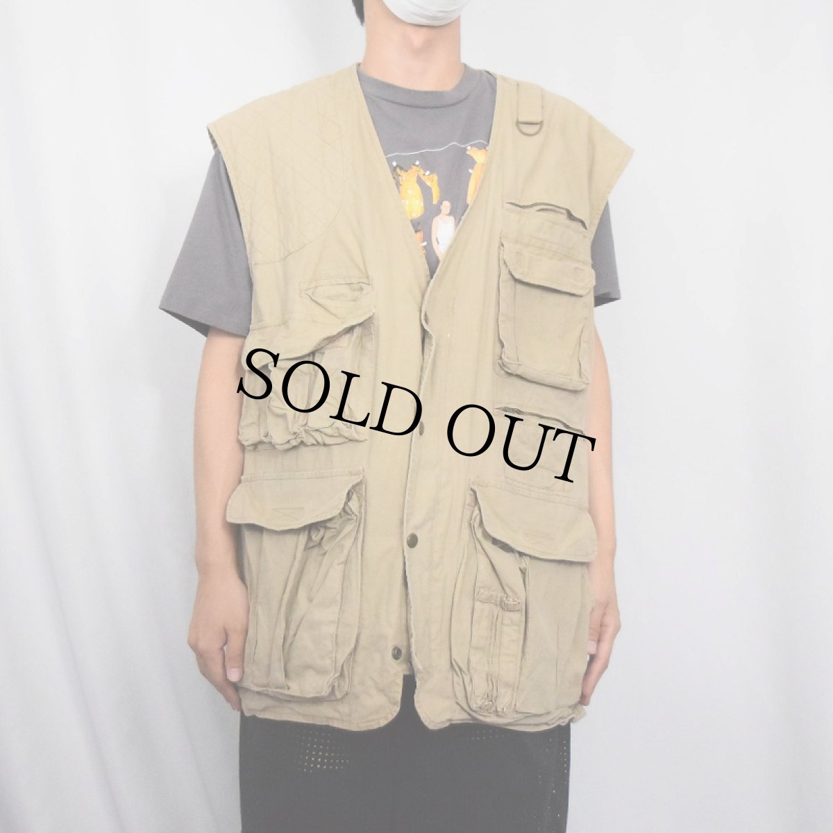 画像2: 【SALE】 80's BANANA REPUBLIC ハンティングベスト XL (2)