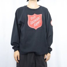 画像3: 90's MARILYN MANSON USA製 "THE SATANIC ARMY" パロディプリント ロックバンドロンT BLACK XL (3)