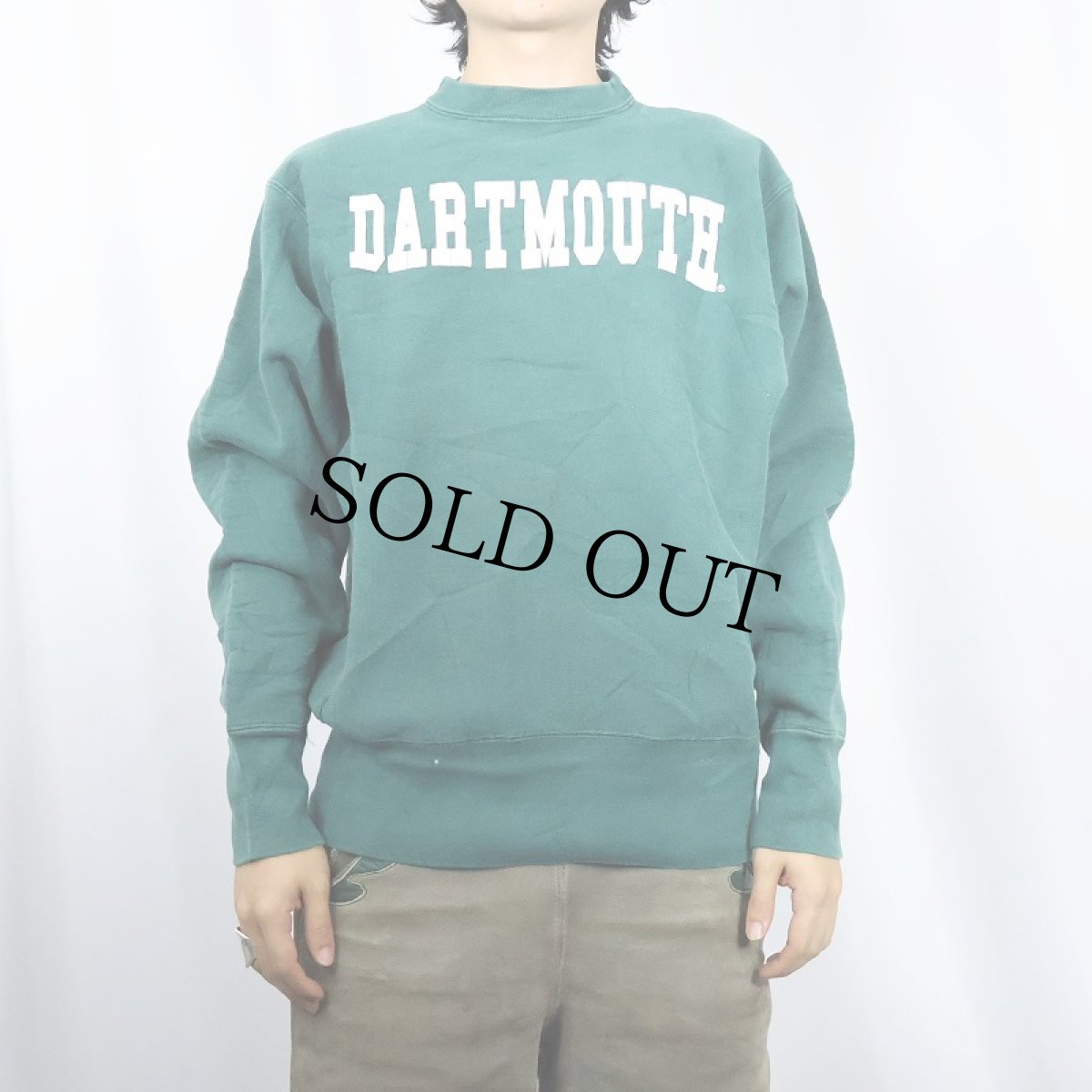 画像2: 90's CAMBER REVERSE WEAVE TYPE USA製 "DARTMOUTH"  プリントスウェット M (2)