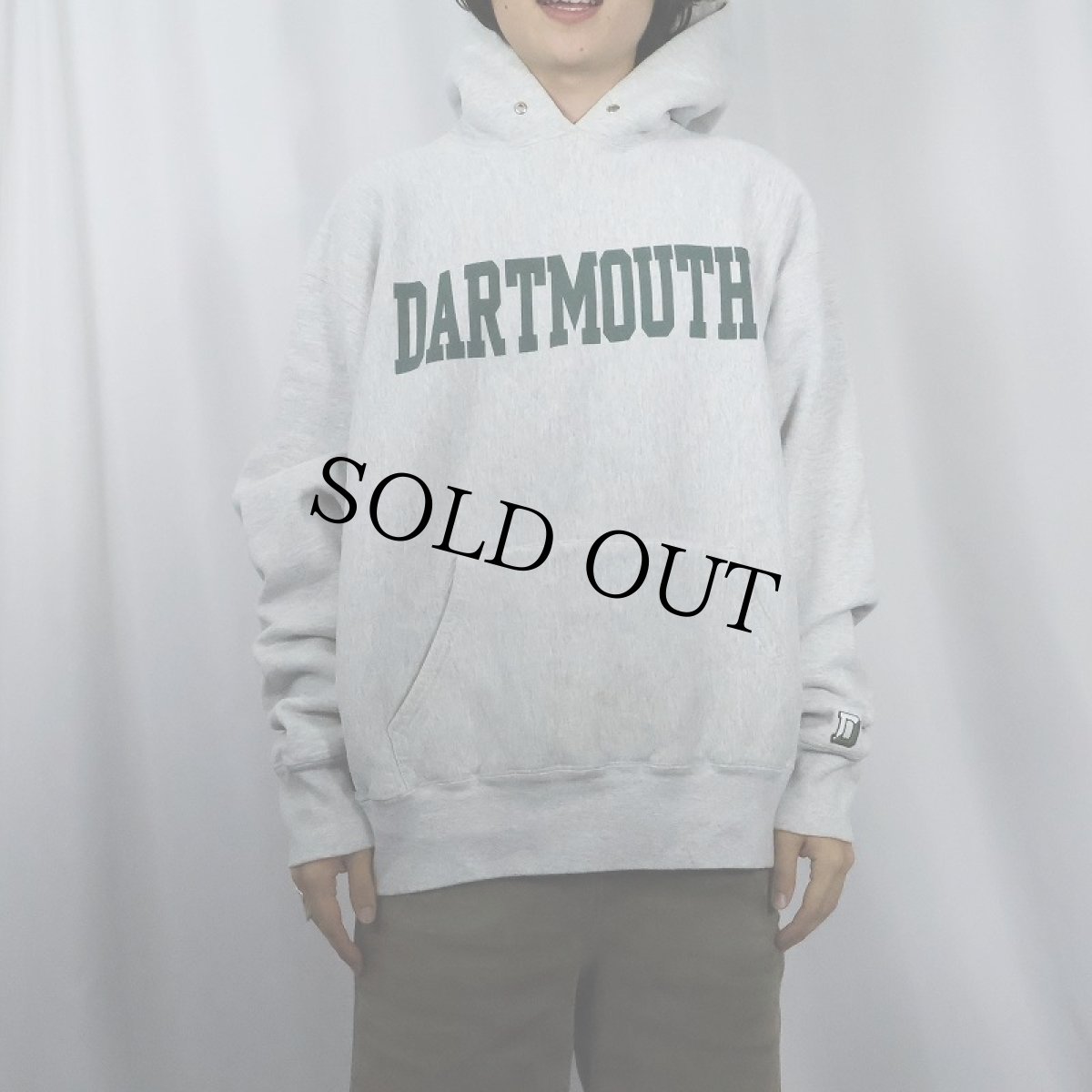 画像2: 90's COOP REVERSE WEAVE TYPE USA製 "DARTMOUTH" プリントスウェットフーディー  (2)