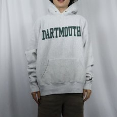 画像2: 90's COOP REVERSE WEAVE TYPE USA製 "DARTMOUTH" プリントスウェットフーディー  (2)