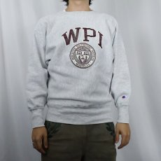 画像2: 90's Champion REVERSE WEAVE USA製 "WPI" プリントスウェット M (2)