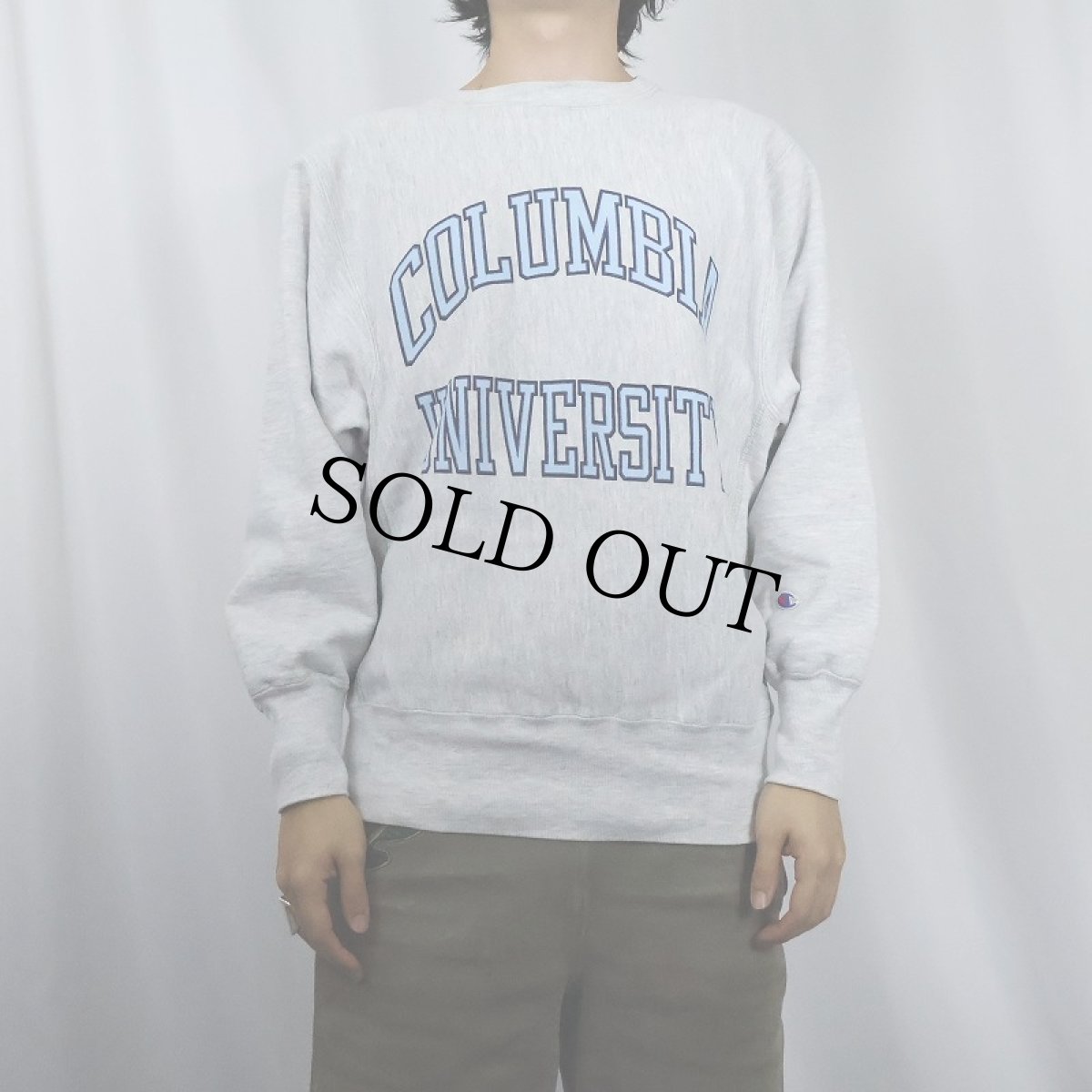 画像2: 90's Champion REVERSE WEAVE USA製 "COLUMBIA UNIVERSITY" プリントスウェット M (2)