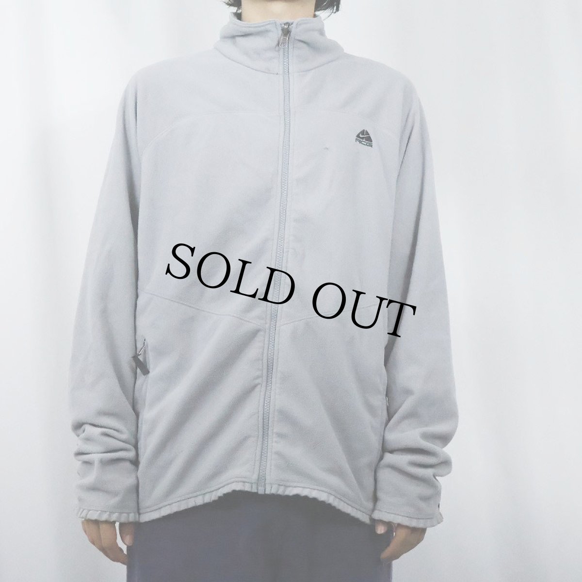 画像2: 2000's NIKE ACG "FIT THERMA" ロゴ刺繍 フリースジップジャケット XL (2)