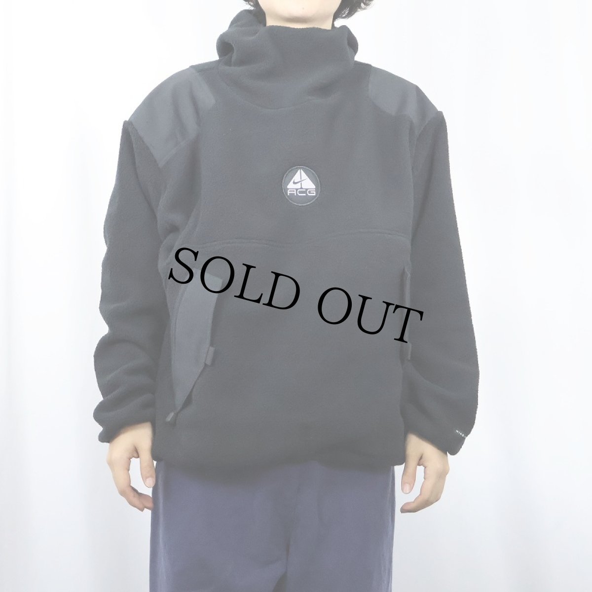 画像3: 90〜2000's NIKE ACG USA製 "NINJA" フリースプルオーバージャケット BLACK M (3)