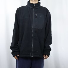 画像2: 2000's NIKE ACG "FIT THERMA" ロゴ刺繍 フリースジップジャケット BLACK XL (2)