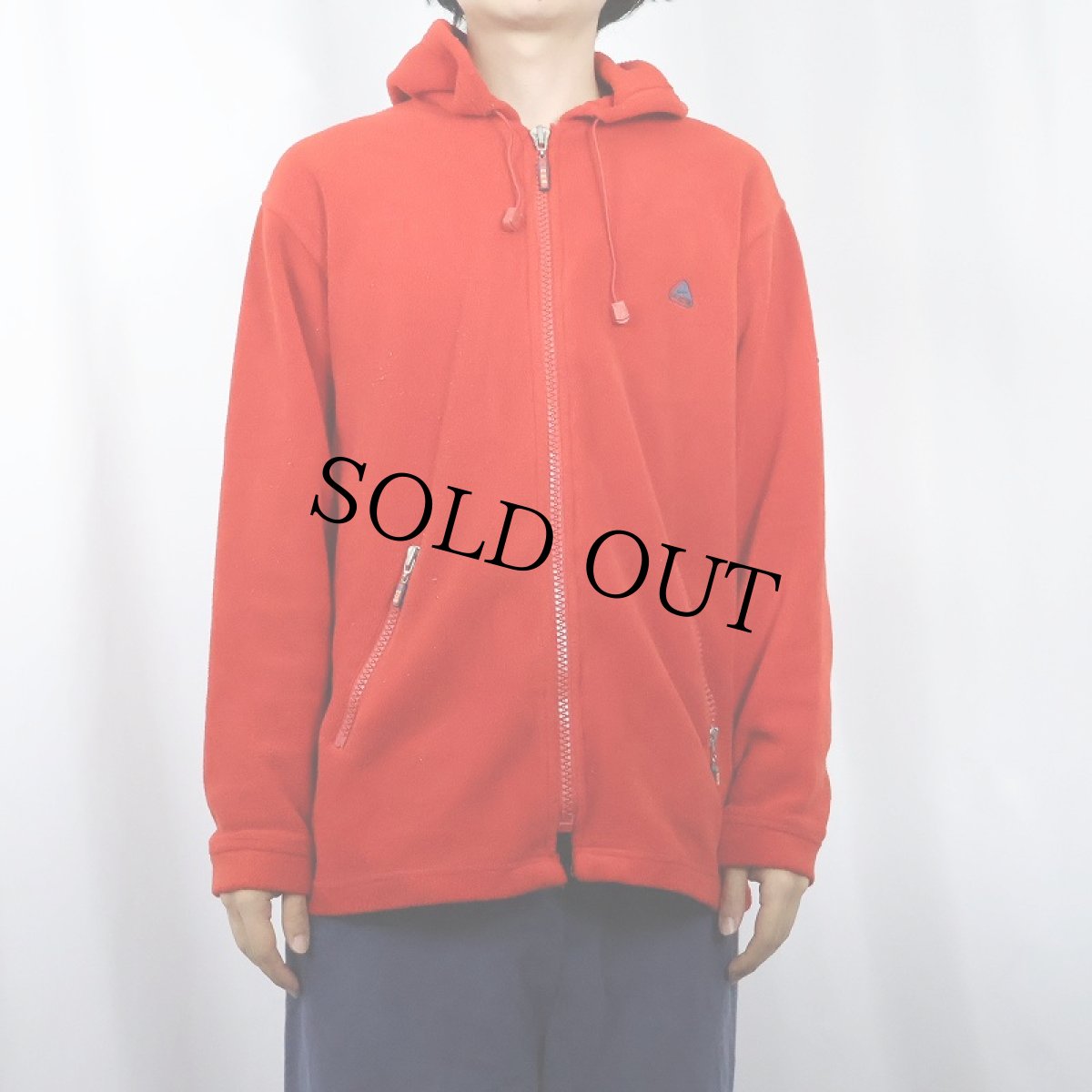 画像2: 〜2000's NIKE ACG "DRI-FIT" ロゴ刺繍 フリースジップパーカー S (2)