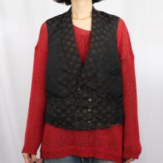 画像3: VINTAGE ドット柄 針刺しシンチバック ジレベスト  (3)