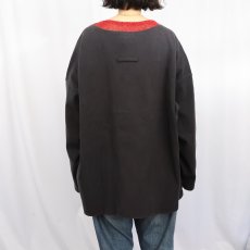 画像3: 80's KIKIT スクエアネック コットンプルオーバーカットソー BLACK 3X (3)