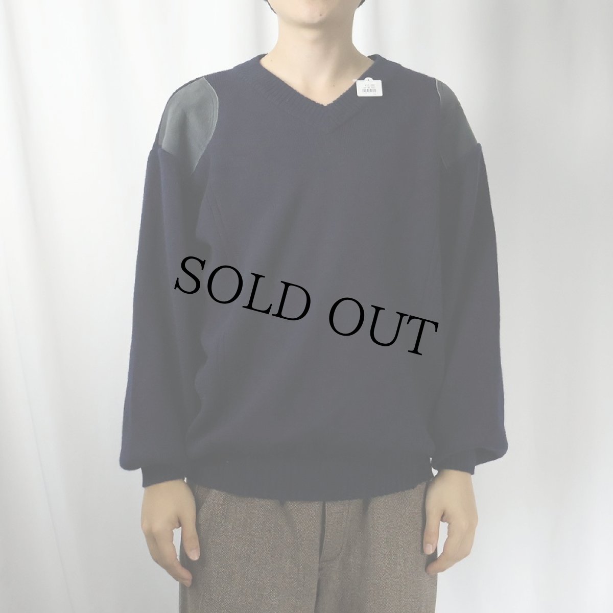 画像2: 90's Barbour SCOTLAND製 ウールコマンドセーター 3ワラント NAVY  (2)