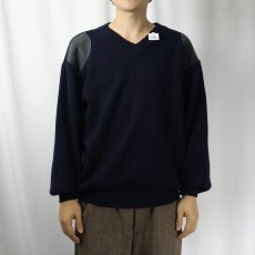 画像2: 90's Barbour SCOTLAND製 ウールコマンドセーター 3ワラント NAVY  (2)