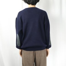 画像3: 90's Barbour SCOTLAND製 ウールコマンドセーター 3ワラント NAVY  (3)