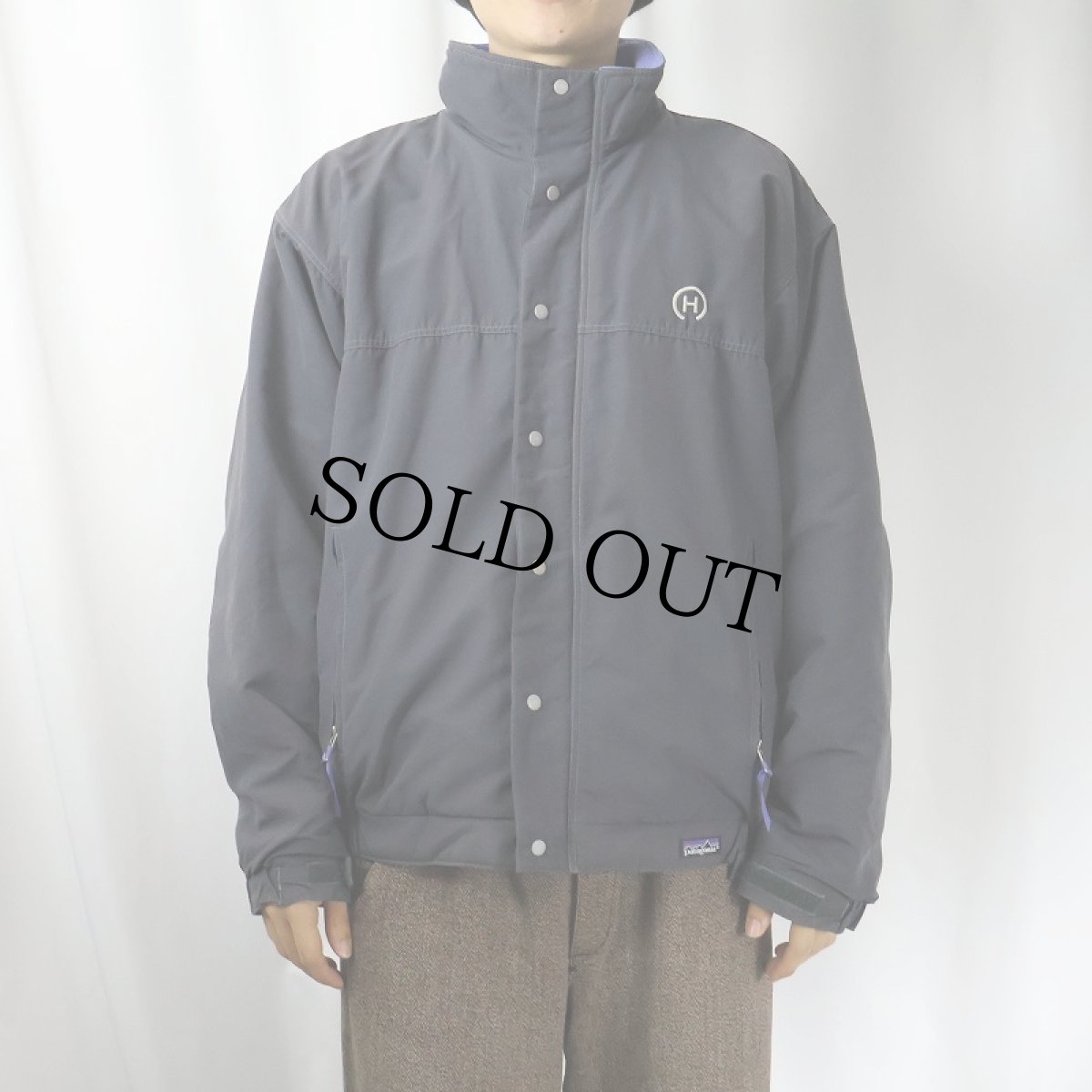 画像2: 90's Patagonia USA製 裏フリース ナイロンシェルジャケット M (2)