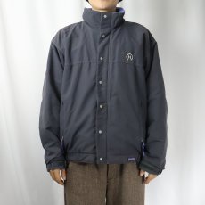 画像2: 90's Patagonia USA製 裏フリース ナイロンシェルジャケット M (2)