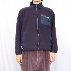 画像2: 90's Patagonia USA製 フリースジップジャケット NAVY L (2)