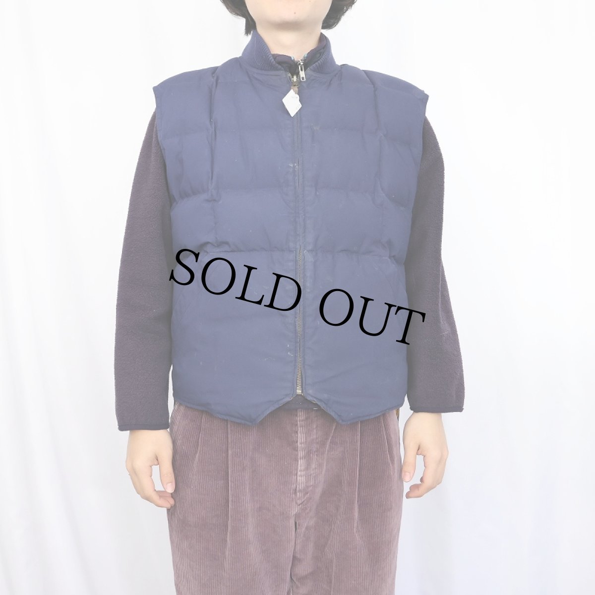 画像3: 90's Eddie Bauer リバーシブル キルティングダウンベスト NAVY × YELLOW M (3)