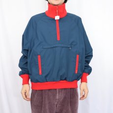 画像2: 80's L.L.Bean USA製 ソフトシェルプルオーバージャケット NAVY XL (2)