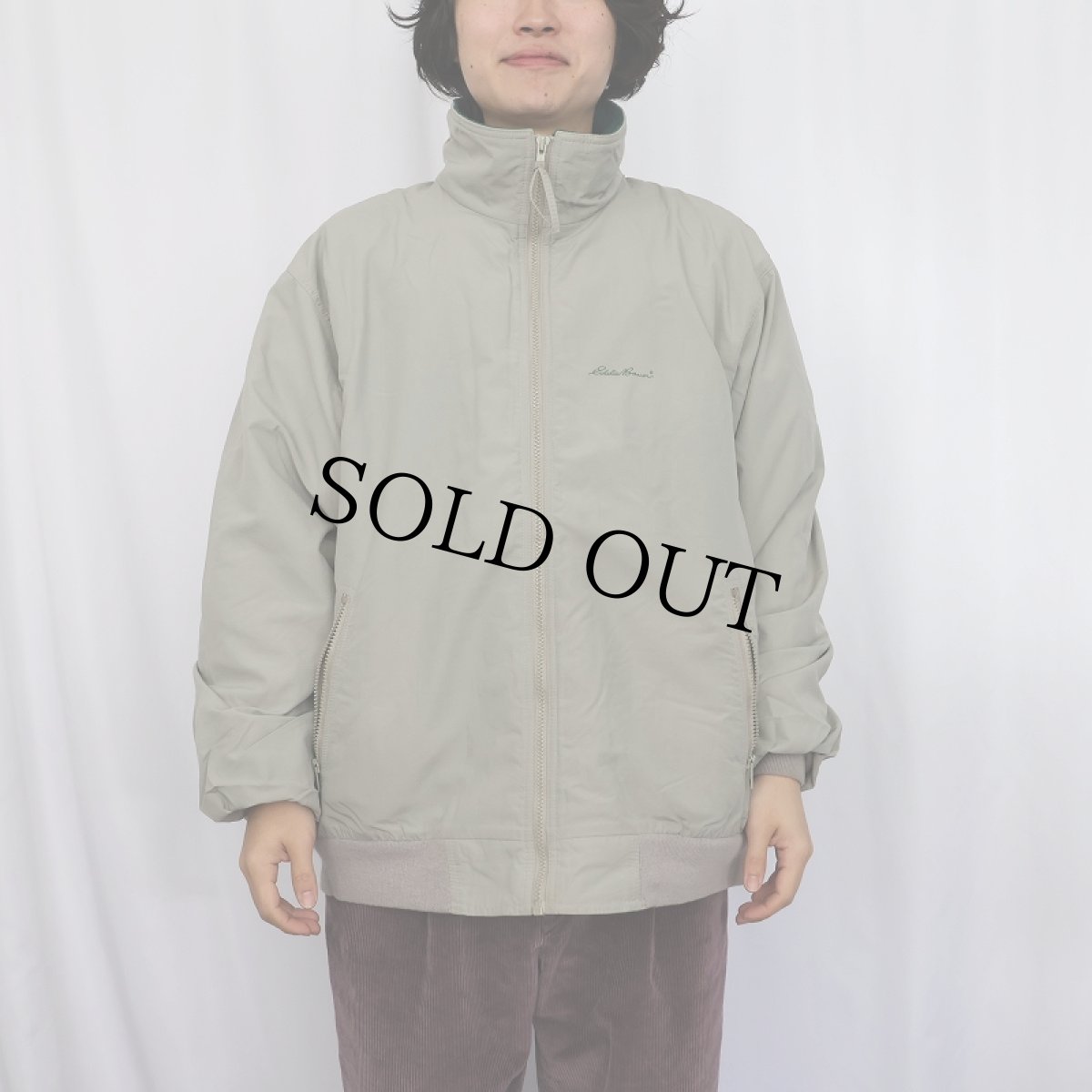 画像2: 80〜90's Eddie Bauer USA製 裏フリース ナイロンジップジャケット L (2)