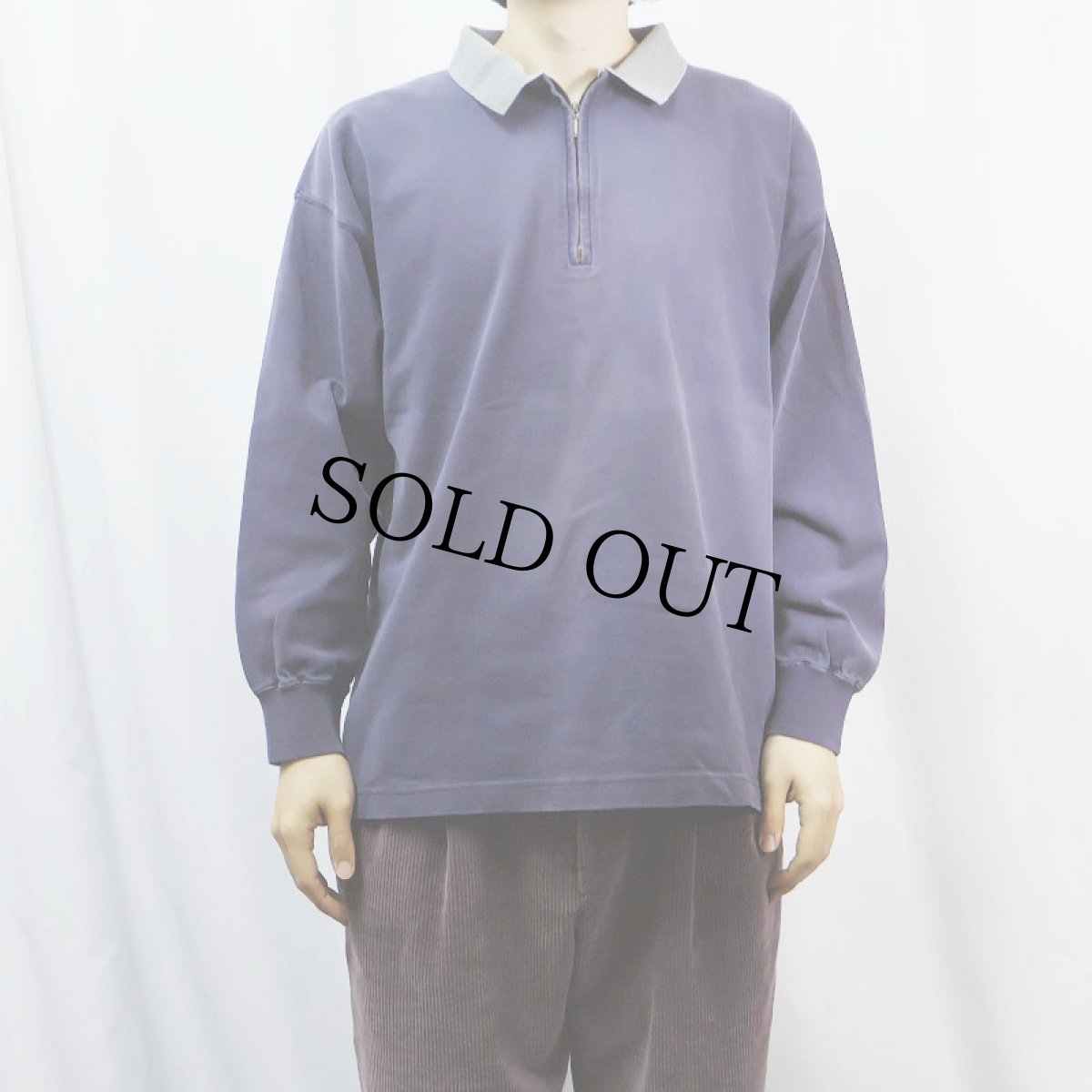 画像2: 90's GAP ハーフジップ プルオーバーシャツ NAVY S (2)