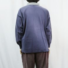 画像3: 90's GAP ハーフジップ プルオーバーシャツ NAVY S (3)