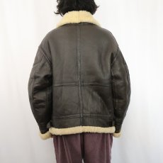 画像3: 80's〜 ORIGINAL SHEARLING "B-3 TYPE" ムートンフライトジャケット  (3)