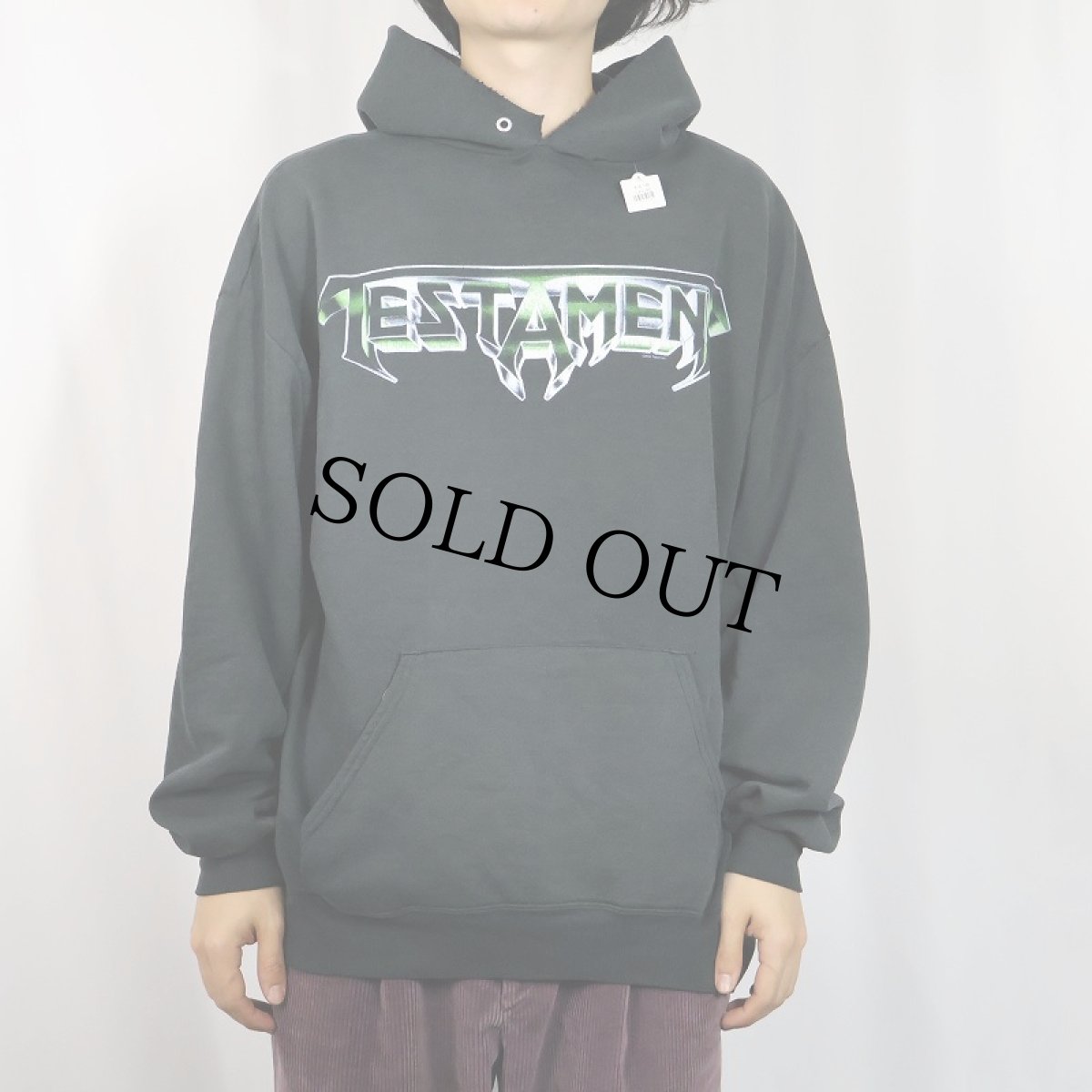 画像2: 2003 TESTAMENT スラッシュメタルバンド プリントスウェット フーディー BLACK XL (2)
