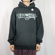 画像2: 2003 TESTAMENT スラッシュメタルバンド プリントスウェット フーディー BLACK XL (2)