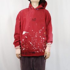 画像3: Champion REVERSE WEAVE ステンシル×ペンキペイント 目無しスウェットフーディー L (3)