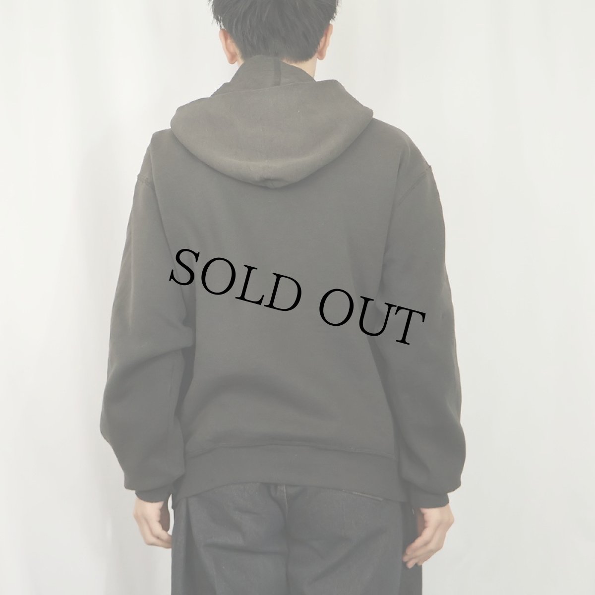 画像3: 90's RUSSELL ATHLETIC USA製 スウェットジップパーカー BLACK L (3)