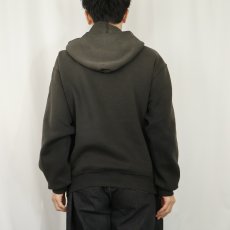 画像3: 90's RUSSELL ATHLETIC USA製 スウェットジップパーカー BLACK L (3)