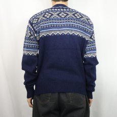 画像3: POLO Ralph Lauren ノルディック柄 ウールニットセーター M (3)