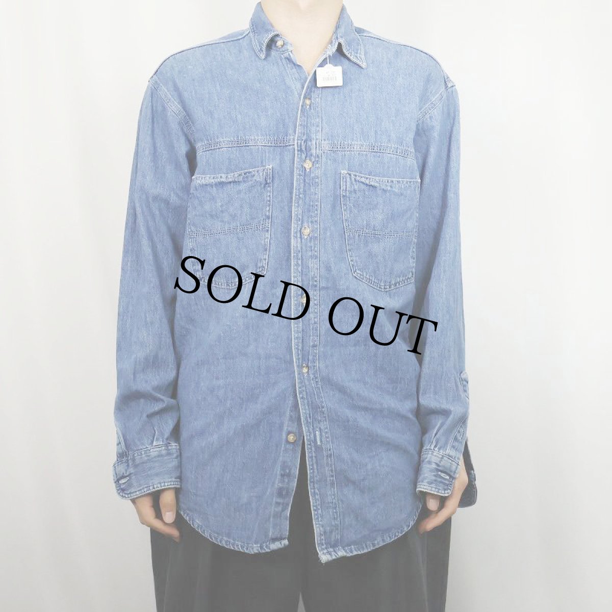 画像2: 80〜90's Eddie Bauer USA製 デニムシャツ S (2)