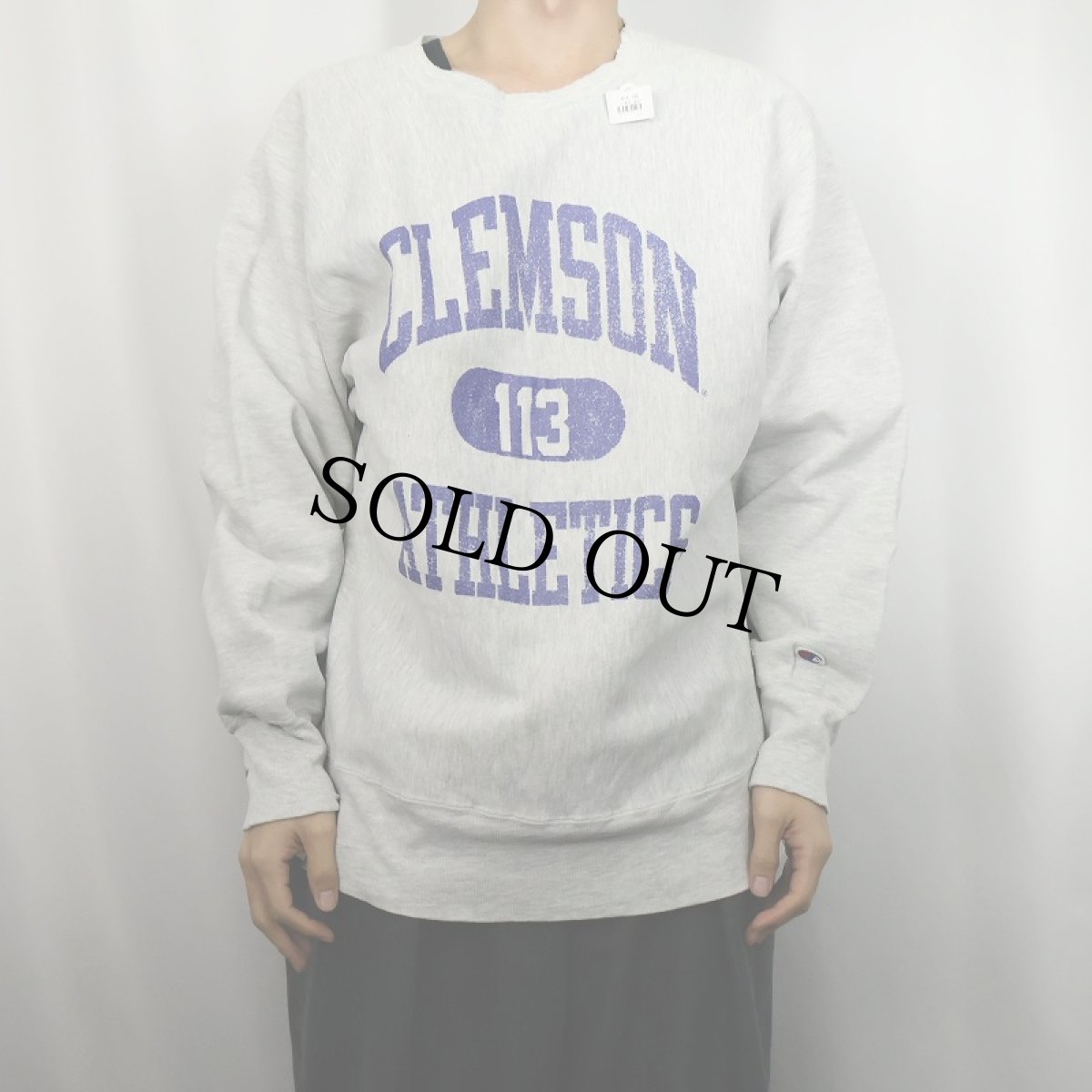 画像2: 90's Champion REVERSE WEAVE "CLEMSON ATHLETICS" プリントスウェット  (2)